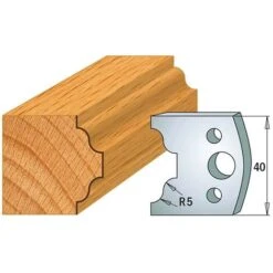 COPPIA COLTELLI SAGOMATI LAVORAZIONE LEGNO PER FRESA TOUPIE 40MM MOD.25