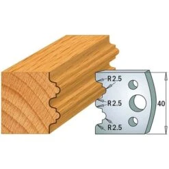 COPPIA COLTELLI SAGOMATI LAVORAZIONE LEGNO PER FRESA TOUPIE 40MM MOD.108