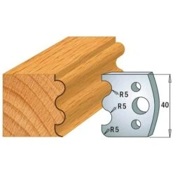 COPPIA COLTELLI SAGOMATI LAVORAZIONE LEGNO PER FRESA TOUPIE 40MM MOD.06