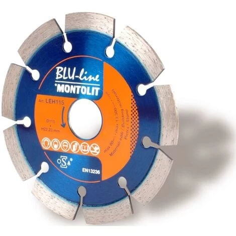 DISCO DIAMANTATO 125 MM MONTOLIT LASERMONT LEH125 PER MATERIALI DA COSTRUZIONE