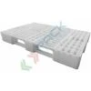 Pallet In Plastica (HDPE), Mis. 800 L X 1200 P X 150 H Mm, Con 3 Traverse, Piano Forato, Portata Statica 4000 Kg, Portata Dinamica 1500 Kg