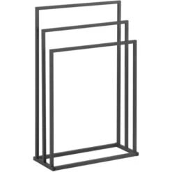 Porta Asciugamani Da Bagno Appendi Asciugamani 3 Aste 6 Kg Acciaio 55 Cm