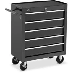 MSW Carrello Portattrezzi Da Officina 5 Cassetti Fino A 50 Kg Chiudibile A Chiave