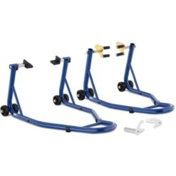 MSW Cavalletti Per Moto 2 Pezzi Ruota Anteriore E Posteriore Inserimento A Forchetta