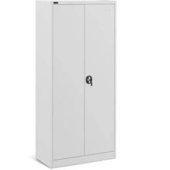 Armadietto In Metallo Per Ufficio 195 Cm Grigio Armadio Con Chiave Metallico