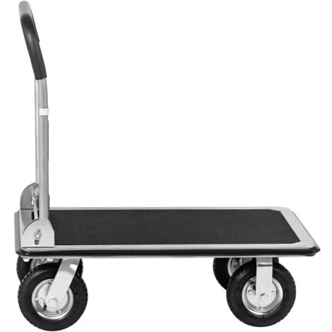 MSW Carrello Con Pianale 300 Kg Carrello Piattaforma Portapacchi Portatutto 80x60cm - immagine 5