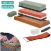Hengda Set Di Pietre Per Affilare Su Due Lati Con Grana 400/1000 3000/8000 Con Base In Bambù Antiscivolo E Guida Angolare Libera