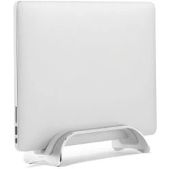 LogiLink Supporto Notebook Verticale Per MacBook 11''-15'' In Alluminio Con 3 Inserti Di Regolazione Intercambiabili