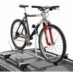 PORTABICI DA TETTO BARRE AUTO ACCIAIO DOPPIO POMELLO 1 PORTA BICI BICICLETTA 042