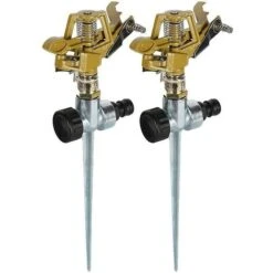 2 Pz Irrigatore Per Prato Girevole Irrigazione Automatica Irrigatore Per Giardino Spike Prato Erba Spruzzatore D'acqua Girevole Regolabile Per Irrigazione Del Giardino