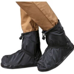 Copriscarpe Impermeabili Incl. Sacca Portaoggetti Gratuita - Copriscarpe Pioggia, Antiscivolo E Impermeabili Muniti Di Riflettori – Uso Notturno Per Bici, Moto Con Pioggia E Neve， XL 28.5CM