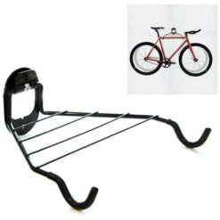 Gancio Da Muro Di Supporto Per Bici Portata Massima 25 Kg Nero