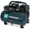 VONROC PRO Compressore D'aria Silenzioso - 57,5dB - 6 Lt - Senza Olio - 750W – Antracite