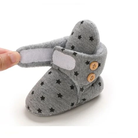 Scarpa Modello Invernale In Cotone 0-1 Anno Con Fondo Morbido E Velluto Per Tenersi Al Caldo - immagine 4