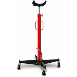 EBERTH 500 Kg Sollevatore Idraulico Da Fossa (Altezza Di Lavoro 110 - 195 Cm, 4 Ruote, Regolabile In Altezza Allinfinito, Croce Di Registrazione, Elevata Capacità Di Carico)