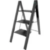 Colombo Scaletta In Alluminio Anodizzato 3Gradini Sgabello Portata Max 150kg Ultrapiatto