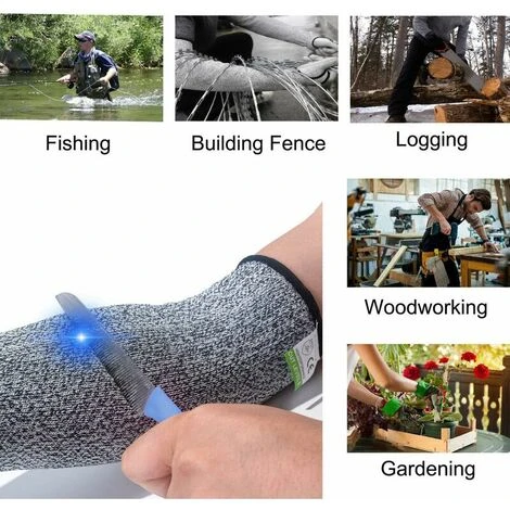 GroupM ITBracciali Di Sicurezza 20 Cm Foro Per Il Pollice 2 Maniche Di Sicurezza Antitaglio Con Fessure Per Il Pollice - immagine 4