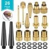 MINKUROW 26pcs Adattatore Per Valvola Per Bicicletta - Accessori Per Adattatore Per Valvola Per Bicicletta Av Dv Sv, Kit Adattatore Per Valvola Per Bicicletta, Con Valvola Presta Francese, Per Pompa D