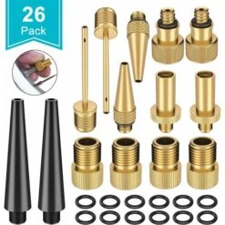MINKUROW 26pcs Adattatore Per Valvola Per Bicicletta - Accessori Per Adattatore Per Valvola Per Bicicletta Av Dv Sv, Kit Adattatore Per Valvola Per Bicicletta, Con Valvola Presta Francese, Per Pompa D