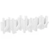 Umbra Sticks Attaccapanni Da Parete Con 5 Ganci Ribaltabili, Abs, Bianco