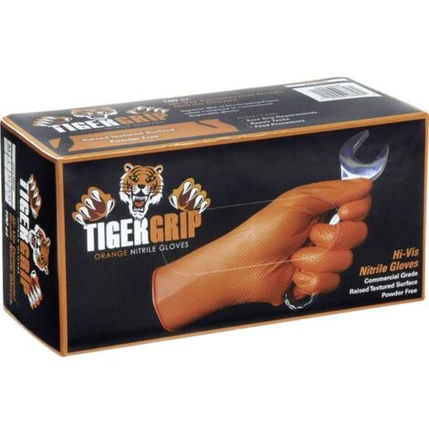Kunzer TIGER GRIP L 100 Pz. Nitrile Guanto Monouso Taglia: L EN 374, EN 455