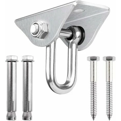 Gancio Da Soffitto Girevole A 360° In Acciaio Inossidabile Per Legno In Cemento, Amaca, Sedia Da Veranda, Altalena, Yoga E Oltre 450 Kg 180° Drehung