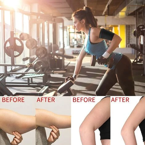 4 Pezzi Bracciali Dimagranti Manica Del Braccio In Neoprene Sauna Fascia Per Il Sudore Maniche Braccio Sportivo Adatto Uomini E Donne Fitness Yoga In Esecuzione - immagine 4