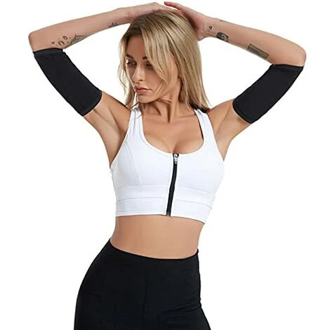 4 Pezzi Bracciali Dimagranti Manica Del Braccio In Neoprene Sauna Fascia Per Il Sudore Maniche Braccio Sportivo Adatto Uomini E Donne Fitness Yoga In Esecuzione - immagine 5