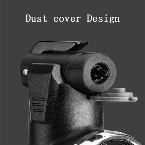 1pc Pompa Da Bicicletta Con Barometro Portatile Mini Ad Alta Pressione Mountain Bike Basket Ugello Americano Pompa Ugello Francese - immagine 2