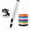 Penna 3D, Penna Per Stampa 3D Creativa Professionale Con Filamento A 10 Colori, Penna Da Disegno 3D, Giocattoli/regali Di Natale Per Bambini (bianco)-