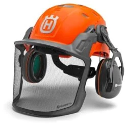 Casco Elmetto Forestale Protettivo Husqvarna Technical Con Visiera E Cuffie