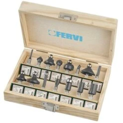 SET 15 FRESE DA LEGNO PER FRESATRICI CON GAMBO DA 6 MM FERVI 0835/15