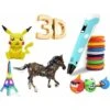 Penna 3D, Penna Per Stampa 3D Con Compatibile PLA E Display LCD, Temperatura Regolabile, Matita 3D Per Bambini Blu