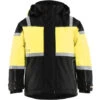 Giacca Invernale Da Bambino Blaklader Con Cappuccio E Strisce Riflettenti Nero / Giallo 4 Anni