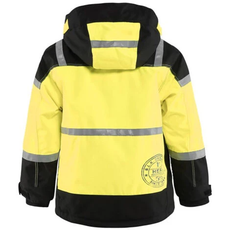 Giacca Invernale Da Bambino Blaklader Con Cappuccio E Strisce Riflettenti Nero / Giallo 4 Anni - immagine 2