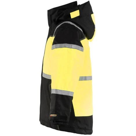 Giacca Invernale Da Bambino Blaklader Con Cappuccio E Strisce Riflettenti Nero / Giallo 4 Anni - immagine 4