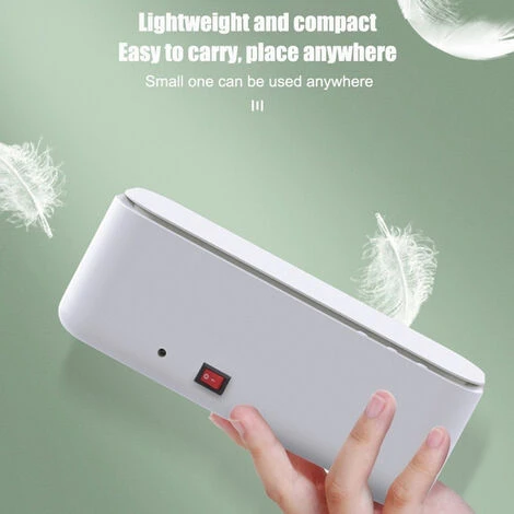 Casa Mini Macchina Per La Pulizia Ad Ultrasuoni Detergente Per Gioielli Detergente Per Anelli Portatile Collana Per Occhiali Orologio (senza Batteria) - immagine 3