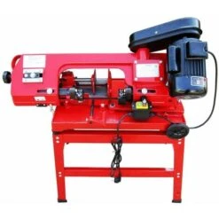 Varan Motors - NEMCB-02 Sega A Nastro Per Metallo 370W 230v Con Supporto E Morsa + Taglio Angolare Verticale E Orizzontale.