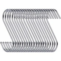 Confezione Da 20 Ganci A Forma Di S Da 9 Cm Per Cucina, Bagno, Camera Da Letto E Ufficio (argento)