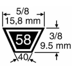 Cinghia Universale 5/8x68 31663