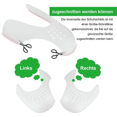 8 Paia Di Riduttori Antirughe Per Le Dita Dei Piedi, Evitano Graffi Nelle Scarpe - immagine 5