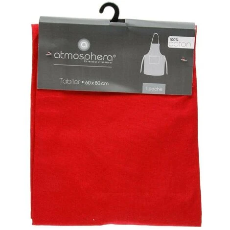 Grembiule Con Tasca Atmosphera Rosso Cotone 60 X 80 Cm - immagine 2