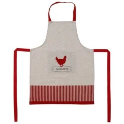 Grembiule Con Tasca Atmosphera Poulette Beige Cotone 60 X 80 Cm