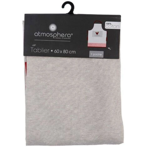 Grembiule Con Tasca Atmosphera Poulette Beige Cotone 60 X 80 Cm - immagine 2