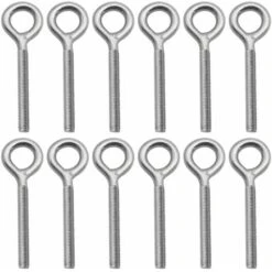 12 PCS Bullone Occhiello In Acciaio Inox 304 Bullone Ad Anello Per Esterni Casa Sollevamento Fissaggio - M4