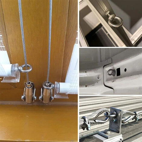 12 Pezzi Bullone Occhiello In Acciaio Inossidabile Bullone Ad Anello Anelli A Vite Per Fissaggio E Sospensione - M4 - immagine 5