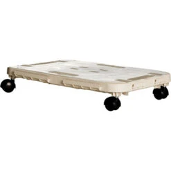 Pedana Con Ruote Cm. 48x29x12,5 Ecru