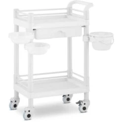 Carrello Da Laboratorio Carrello Multiuso 2 Ripiani 1 Cassetto 20 Kg