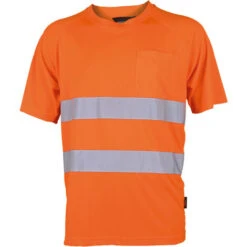 Camicia Da Lavoro T-shirt Ad Alta Visibilità, Arancione Taglia L