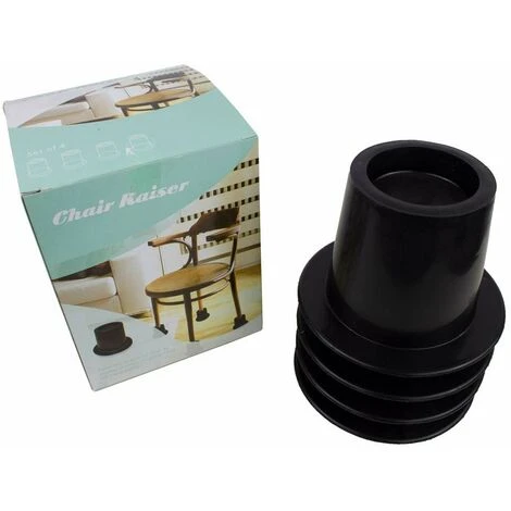 Mobiclinic, Piedini Per Mobili, Pack 4 Unità, 10 Cm, Gomma, Colore Nero - immagine 2